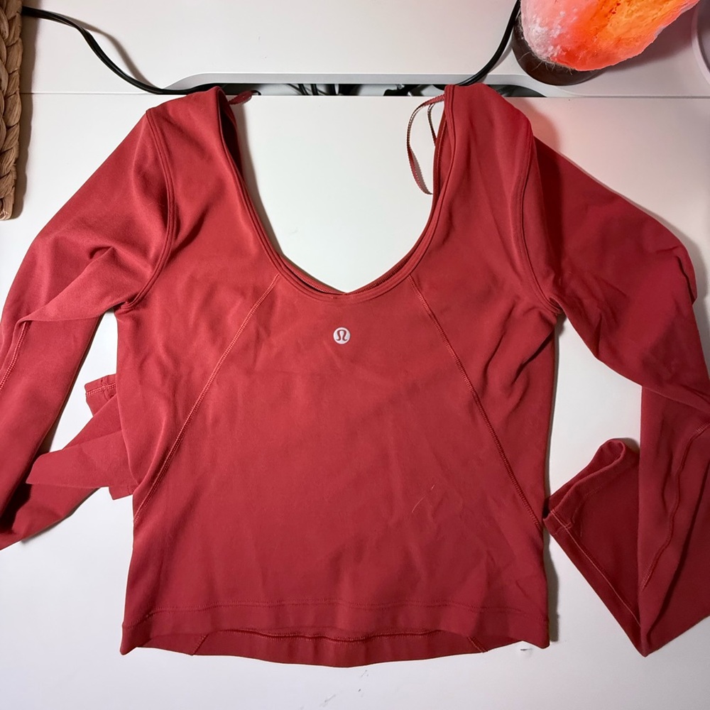 Lululemon Align Long-sleeve Red Cayenne Pepper, never worn Size 4